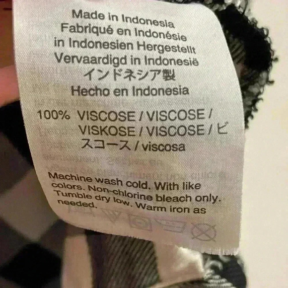 Madewell blouse gingham checkered crossover long sleeve Medium - Picture 7 of 7